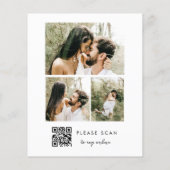 Budget minimalistische QR code foto bruiloft Flyer (Achterkant)