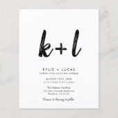 Budget minimalistische QR code foto bruiloft Flyer (Voorkant)