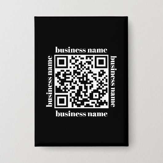 budget minimalistische QR-code zakelijke sleutelha Button (Voorkant)