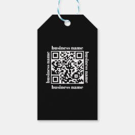 budget minimalistische QR-code zakelijke sleutelha Cadeaulabel