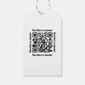 budget minimalistische QR-code zakelijke sleutelha Cadeaulabel (Achterkant)