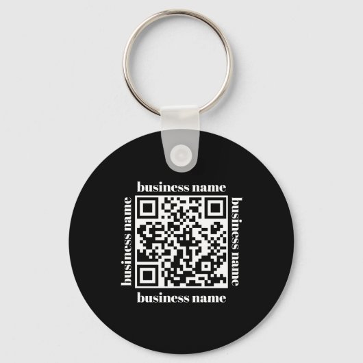 budget minimalistische QR-code zakelijke sleutelha Sleutelhanger (Voorkant)
