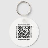 budget minimalistische QR-code zakelijke sleutelha Sleutelhanger (Achterkant)