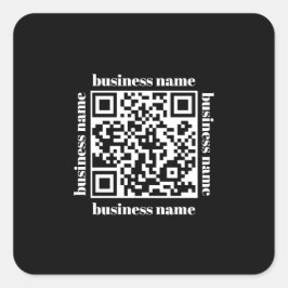 budget minimalistische QR-code zakelijke sleutelha Vierkante Sticker