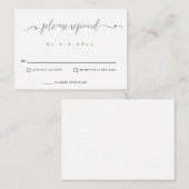 BUDGET Minimalistische reactie RSVP-Kaart Notitiekaartje (Voorkant / Achterkant)