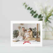 BUDGET Minimalistische Rode strik Foto Vakantie Ka (Staand voorkant)