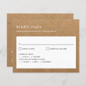 Budget Minimalistische Rustieke Faux Kraft Wedding (Voorkant / Achterkant)