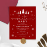 Budget Minimalistische Santa Baby-uitnodiging<br><div class="desc">Vier de komst van je kleintje met de Budget Minimalist Santa Baby Invitation. Deze voordelige en stijlvolle uitnodiging is voorzien van een eenvoudig ontwerp met feestelijke, moderne elementen, ideaal voor een baby shower met een vakantiethema. *** Voer H134 in de winkelzoekopdracht in om alle overeenkomende items te vinden *** Of...</div>