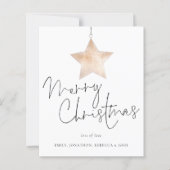 Budget minimalistische Star Merry-kerstKaart (Voorkant)