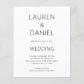 Budget Minimalistische tekst QR Code Zwart Wit Bru (Voorkant)