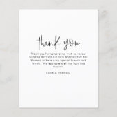 Budget minimalistische trouwfoto dank u (Achterkant)