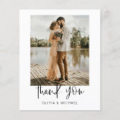 Budget minimalistische trouwfoto dank u (Voorkant)