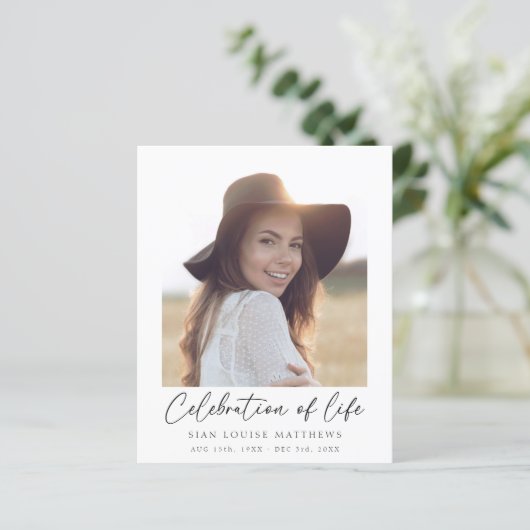 Budget Minimalistische Viering van het Leven Memor (Staand voorkant)