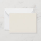 Budget Minimalistische Wedding RSVP Kaart Notitiekaartje (Achterkant)