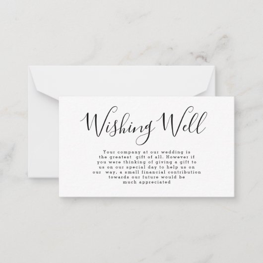 BUDGET minimalistische weduwendepot Notitiekaartje (Voorkant)