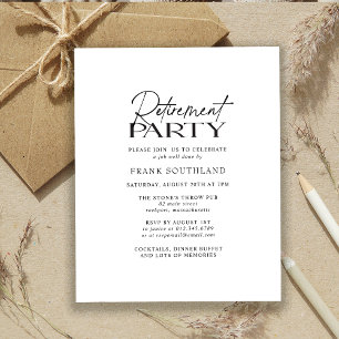 Budget Minimalistische Zwart Wit Pensioen Partij