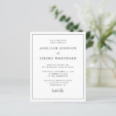 Budget Minimalistische Zwart Witte Frame Trouw Uit (Staand voorkant)