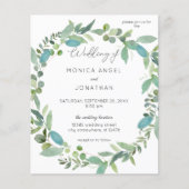 Budget Mint Eucalyptus Wedding Flyer (Voorkant)
