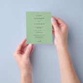 Budget Mint Green Wedding Flyer (Hand)