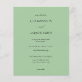 Budget Mint Green Wedding Flyer (Voorkant)