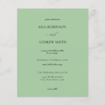 Budget Mint Green Wedding Flyer