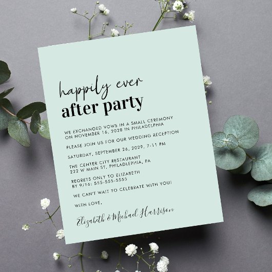 Budget Mint Wedding Reception