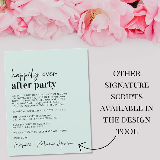 Budget Mint Wedding Reception