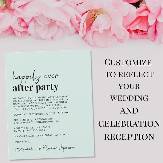 Budget Mint Wedding Reception