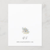 Budget Mintgroen en Witte Bloemen Bruiloft Flyer (Achterkant)