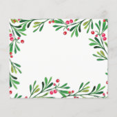 Budget Mistletoe Botanical Photo Holiday Kaart (Achterkant)