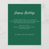 Budget Mistletoe Wreate Logo Business Holiday Card (Achterkant)