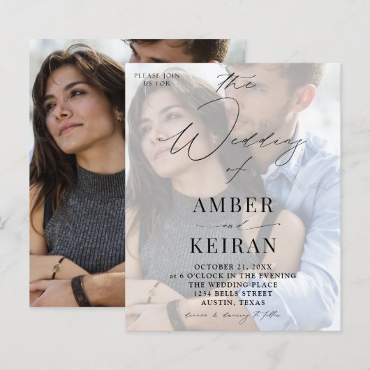Budget Misty White Shades Photo Wedding (Voorkant / Achterkant)