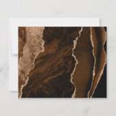 Budget Mocha Brown Agate Tan Wedding Save the Date (Achterkant)