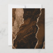 Budget Mocha Brown Gold Agate Tan Save the Date (Achterkant)