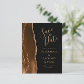 Budget Mocha Bruin Goud Agate Zwart Bewaar de Datu (Staand voorkant)