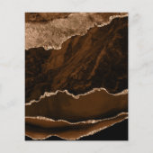 Budget Mocha Gold Agate 50e Verjaardagsuitnodiging (Achterkant)