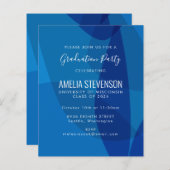 Budget Mod Abstract Blauwe GraduPartij nodigt uit (Voorkant / Achterkant)