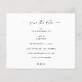 Budget MOD Foto & Calligrafie 4 W Save the Date Flyer (Achterkant)