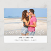 Budget MOD Foto & Calligrafie 4 W Save the Date Flyer (Voorkant)