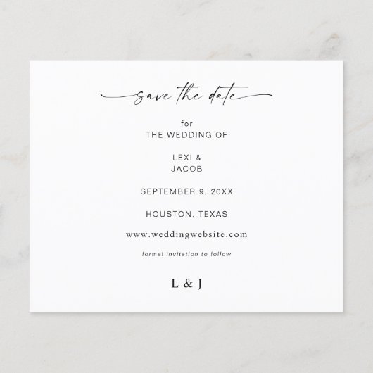 Budget MOD Foto en kalligrafie 5 Bespaar de Datum Flyer (Achterkant)