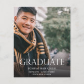 Budget Mod Foto GraduPartij Verticaal donker Flyer (Voorkant)