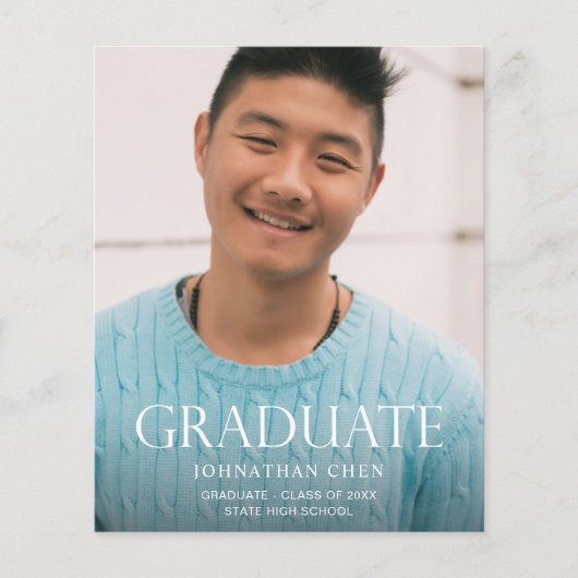 Budget Mod Foto GraduPartij Verticaal Flyer (Voorkant)