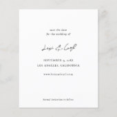 Budget MOD H Duo Foto De datum opslaan Flyer (Achterkant)