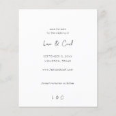 Budget MOD Para Foto Verticaal sparen de Datum Flyer (Achterkant)