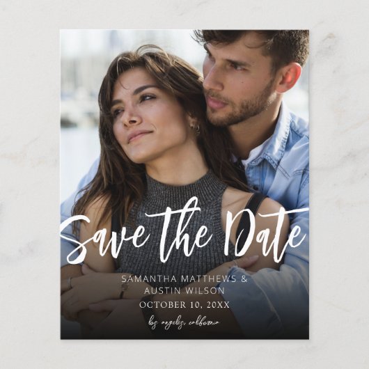 Budget MOD V Foto Bold Save the Date - Darker (Voorkant)