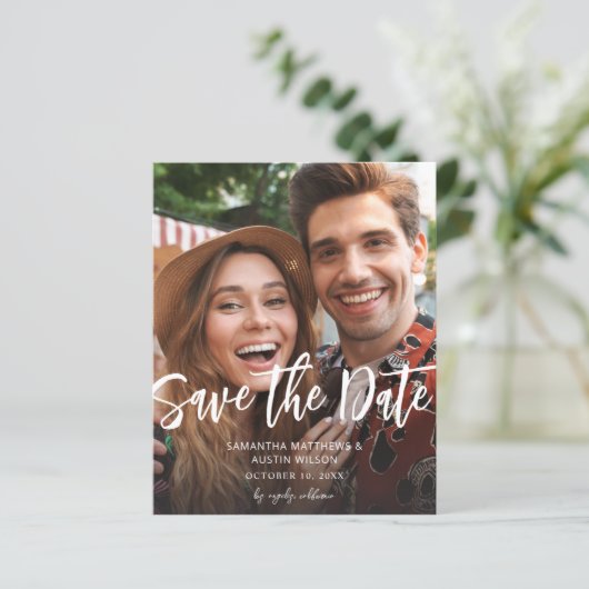 Budget MOD V Foto Bold Save the Date - Lighter (Staand voorkant)