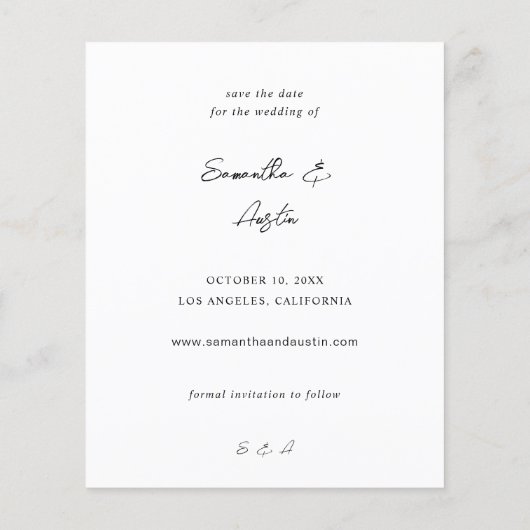 Budget MOD V Foto Bold Save the Date - Lighter (Achterkant)