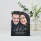 Budget MOD V Foto Elegant Save the Date - Donkerde (Staand voorkant)