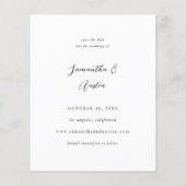 Budget MOD V Foto Elegant Save the Date - Donkerde Flyer (Achterkant)