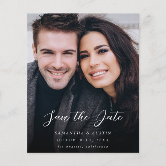 Budget MOD V Foto Elegant Save the Date - Donkerde Flyer (Voorkant)